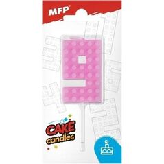 MFP paper świeczka do tortu nr 9 różowa 8800108