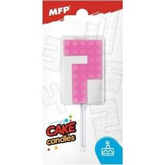 MFP paper świeczka do tortu nr 7 różowa 8800104