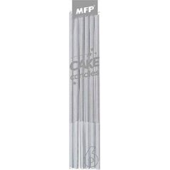 MFP paper świeczki do tortu 6 szt. 14cm srebrne 8800113