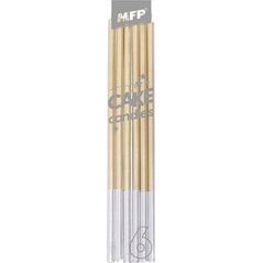 MFP paper świeczki do tortu 6 szt. 14cm złote 8800112