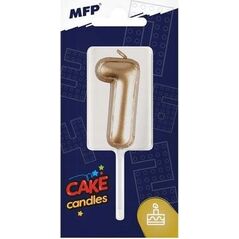 MFP paper świeczka do tortu balon nr 1 złota 8800115
