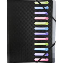 Exacompta Exacompta 55981E, Conventional file folder, Polypropylene (PP), Black, A4, 240 mm, 320 mm