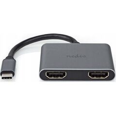 Adapter USB Nedis Nedis USB-C™ Adapter USB 3.2 Gen 1 | USB-C™ Stecker | 2x HDMI™ | | 4K@30Hz | 0.10 m | Rund | Vernickelt | PVC | Schwarz | Box