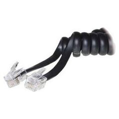 Kabel Shiverpeaks Hörerkabel gewendelt 2 m Western/Western 4/4 schw (TC 70133 / 50270)