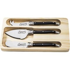 Laguiole Tradition Cheese knives Laguiole Black SET 3 SdV