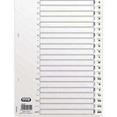 Segregator Elba Elba 400020999, Alphabetic tab index, Polypropylene (PP), White, Portrait, A