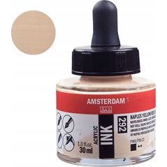 Artequipment Amsterdam Acrylic Ink Bottle Naples Yellow Red Light 292