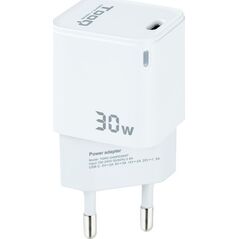 Ładowarka TooQ TooQ GAN USB-C/PD Wall Charger 30W, White, Indoor, AC, White