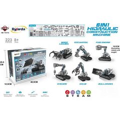 Triton Zestaw Maszyn Budowlanych do Składania 6w1 dla dzieci 8+ Hydrauliczne zasilanie + Części konstrukcyjne 223el.