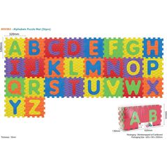 Ramiz Mata Sensoryczna z 26 Puzzli Alfabet dla dzieci 10m+ Wyjmowane litery + Pianka EVA + Różne faktury