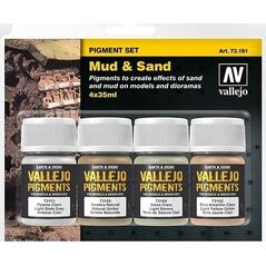 Vallejo Vallejo: 73.191 - Pigment Set - Mud & Sand (4x35 ml)