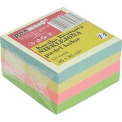 Polsirhurt Kostka biurowa nieklejona 520 kartek 85x85x50mm pastelowa KBN-11