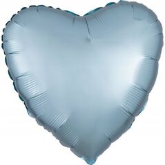 AMSCAN Balon foliowy Lustre Pastel niebieski serce 43cm 9914117