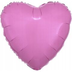 AMSCAN Balon foliowy metalik różowy serce 43cm luzem 9914081-92