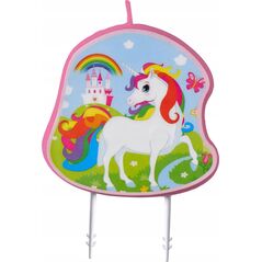 AMSCAN Świeczka urodzinowa figurka Unicorn Jednorożec 9904371