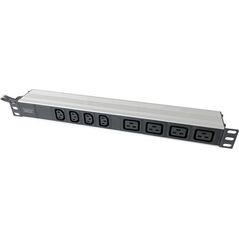 Listwa zasilająca Digitus 1U Aluminum PDU, rackmountable, 4x C13, 4x C19 2x 16A Plug, 250VAC 50/60Hz open end | DN-95423