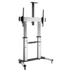 Roline Stojak na rolce ROLINE LCD/TV, srebrny, do 100 kg, srebrny