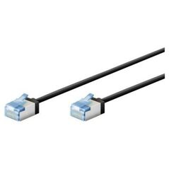 Goobay Ultra-elastyczny CAT 6A kabel krosowy, slim, U/FTP, czarny - Długość kabla 3 m