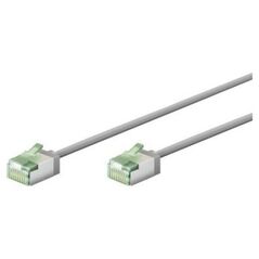 Goobay Ultra-elastyczny CAT 8.1 kabel krosowy, slim, U/FTP, szary - Długość kabla 0.25 m