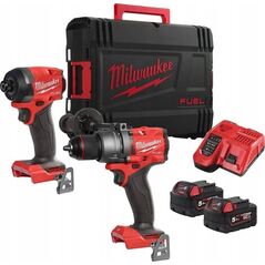 Zestaw elektronarzędzi Milwaukee Milwaukee Akumuliatorinis įrankių kompl. M18 FPP2A3-502X (M18FPD3, M18FID3) 18V 2x5,0Ah