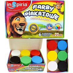 SCHEMAT Farby plakatowe 6 kolorów 20ml