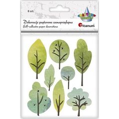 Titanum Naklejki papierowe 3D drzewa 8szt