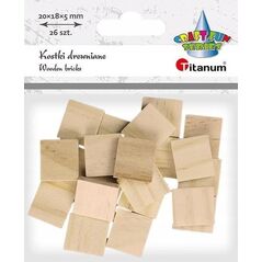 Titanum Kostki drewniane płytki 18x20x5mm 26szt