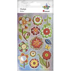 Titanum Naklejki foliowo-papierowe 3D kwiaty 14szt.