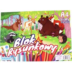 SCHEMAT Blok rysunkowy A4/20K 80g biały (10szt)