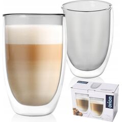Orion Szklanki termiczne z podwójną ścianką do kawy latte DOUBLE 460 ml 2 szt.