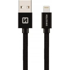 Kabel USB Swissten USB-A - Lightning 0.2 m Czarny (71523101)