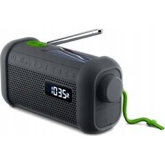 Radio Muse Muse | Portable Solar Radio with Crank and Flashlight | MH-08 MB | AUX in | Bluetooth | FM radio