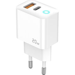 Ładowarka Jellico JELLICO ładowarka sieciowa EU11 PD 20W 1xUSB-C + 1xUSB QC3.0 + kabel USB-C - USB-C Biały