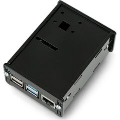 Gravlaser Obudowa do Raspberry Pi 4B z mocowaniem na kamerę - czarna}
