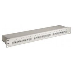 Triton CAT 6 panel krosowy 19-calowy (48,3 cm), 24 porty - Wersja kolorystyczna Szary