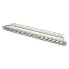 Triton Patch panel ROLINE 19 keystone, 24P, nieekranowany, szary