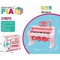 Teka Pianino różowe z mikrofonem