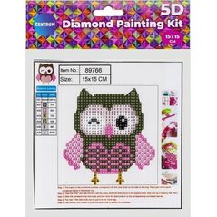 Norimpex Diamentowa mozaika 5D - Sowa 15x15 89766