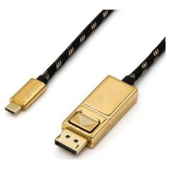 Roline Kabel adaptera ROLINE GOLD USB typu C - DisplayPort, v1.2, M/M, 2 m