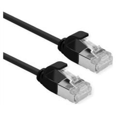 Roline ROLINE F/UTP DataCenter Patch Cord Cat.6A (Class EA), LSOH, bardzo cienki, czarny, 0,15 m