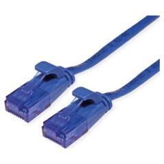 Value Kabel krosowy UTP VALUE, kat. 6A (klasa EA), bardzo płaski, niebieski, 0,5 m
