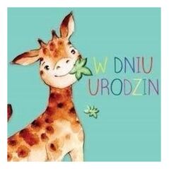 Teka Karnet kwadrat CL4211_PO Urodziny Żyrafa