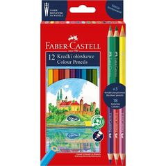 Teka Kredki ołówkowe Wawel 12 kol + 3 FABER CASTELL