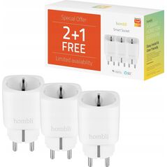 Avanca International BV Hombli smarte Steckdose EU, weiß, 2+1 Promo Pack