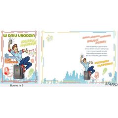 Stamp Karnet Bueno B6 + koperta wzór nr 09 Urodziny