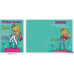 Stamp Karnet Comic B6 + koperta wzór nr 07 Urodziny