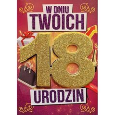 Yeku Karnet Urodziny 18 damskie