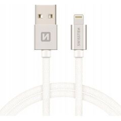 Kabel USB Swissten Data Cable Textile USB / Lightning MFI 1.2 M Silver