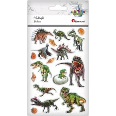 Titanum Naklejki wypukłe miękkie dinozaury mix 17szt