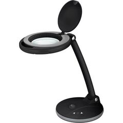 Lampka biurkowa Goobay Lampa lupa LED z podstawa, 6 W, czarny